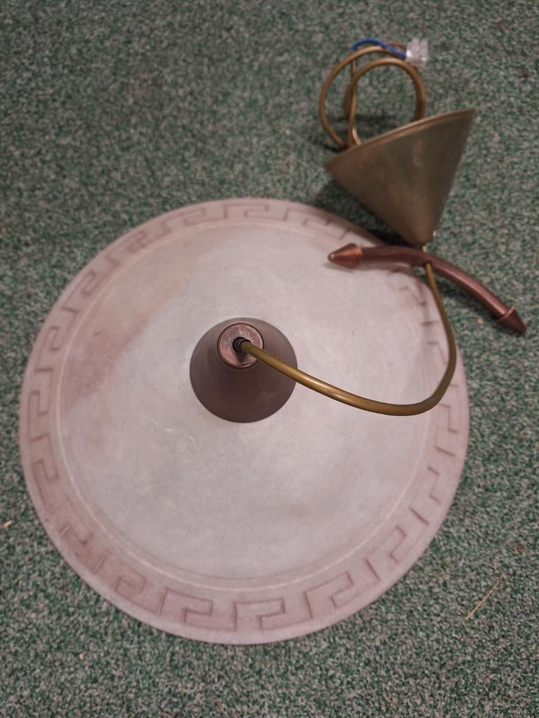 Griekse Stijl Hanglamp - Diameter 36,5 cm, Huis en Inrichting, Lampen | Hanglampen, Gebruikt, Grieks, Ophalen of Verzenden, Glas