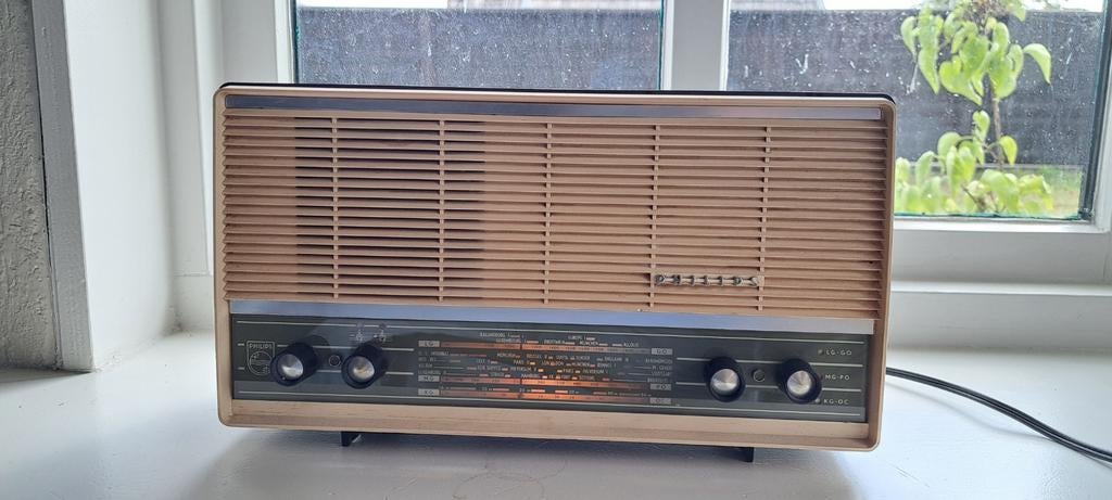 Vintage Philips Buizenradio – Werkend! Retro Eyecatcher, Ophalen of Verzenden