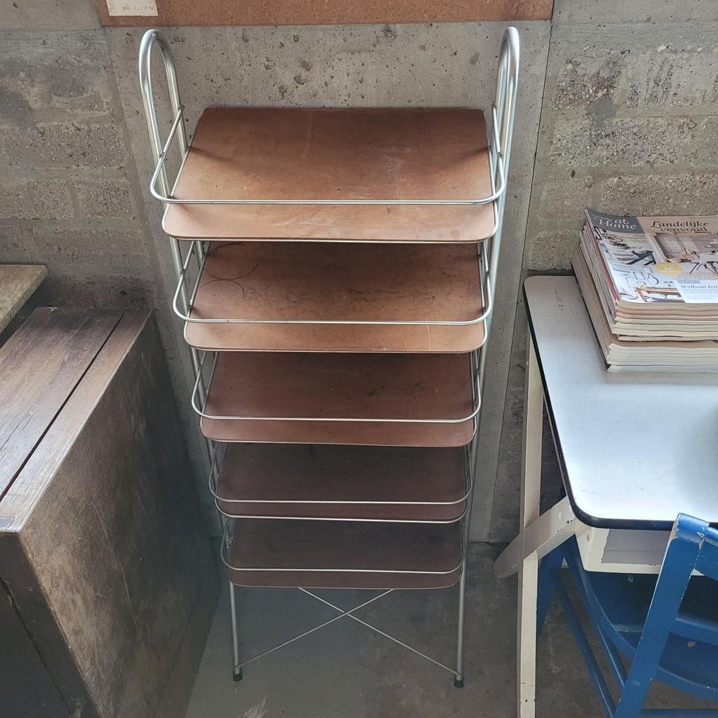 Vintage oud winkelrek keukenrek, Ophalen, Gebruikt, Brocante La Campagne, Rian.verbeet@gmail.com