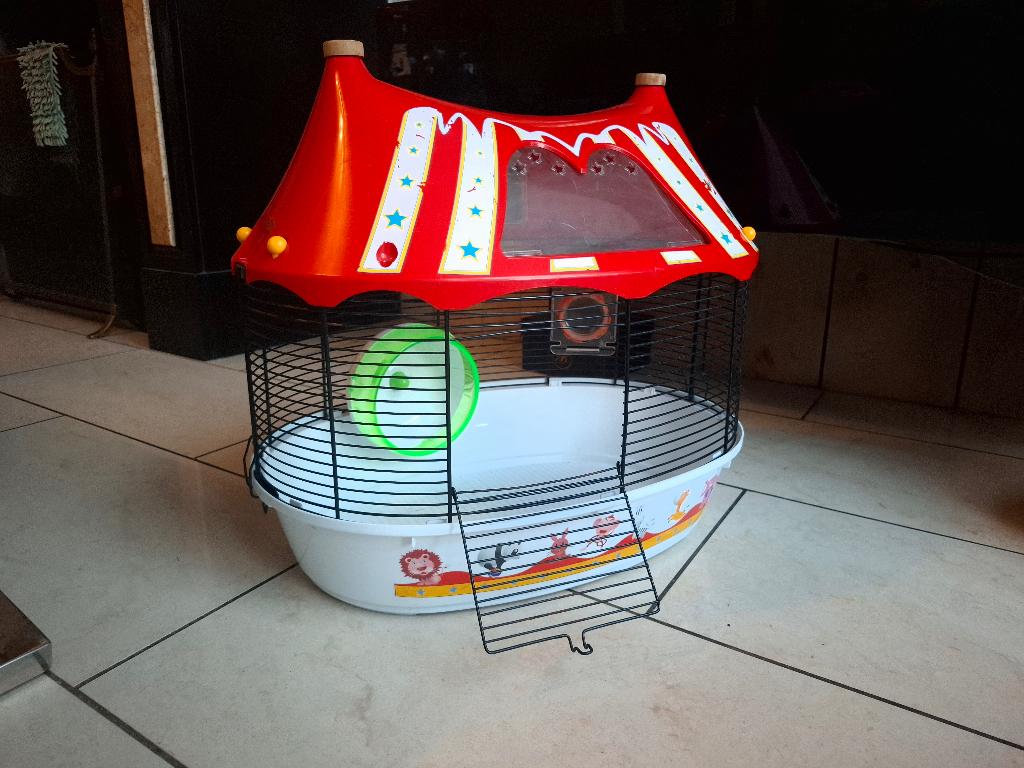 Circus Hamsterkooi met Hamster wiel, Kooi, Minder dan 75 cm, Zo goed als nieuw, Muis