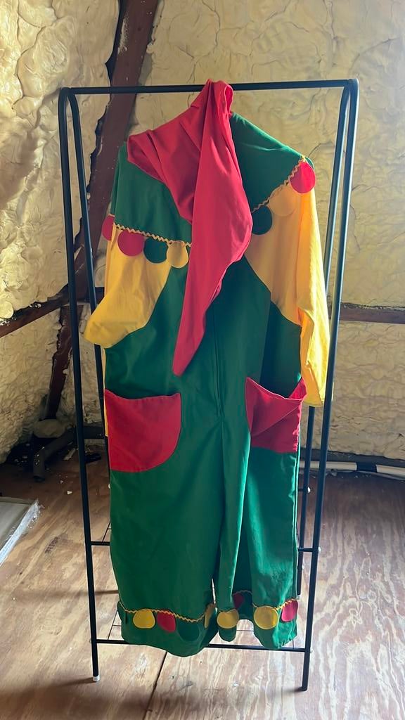 Carnaval kabouter pak / onsie, Ophalen of Verzenden, Zo goed als nieuw