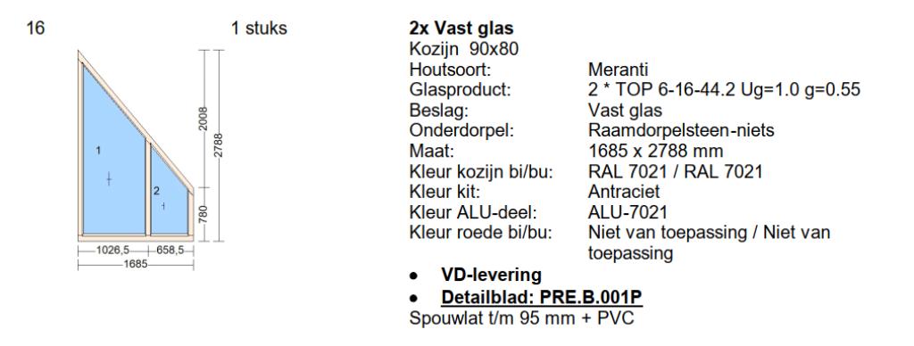 HEBO links  GEVELKOZIJN, HR++ veiligheidsglas,168x278,NIEUW!, Ophalen, Raamkozijn, Nieuw, 150 tot 225 cm