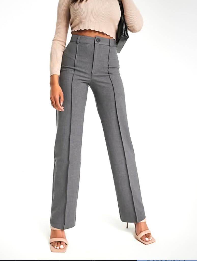 Grijze Pantalon - Stijlvol en Comfortabel, Ophalen, Zo goed als nieuw, Maat 36 (S), Grijs