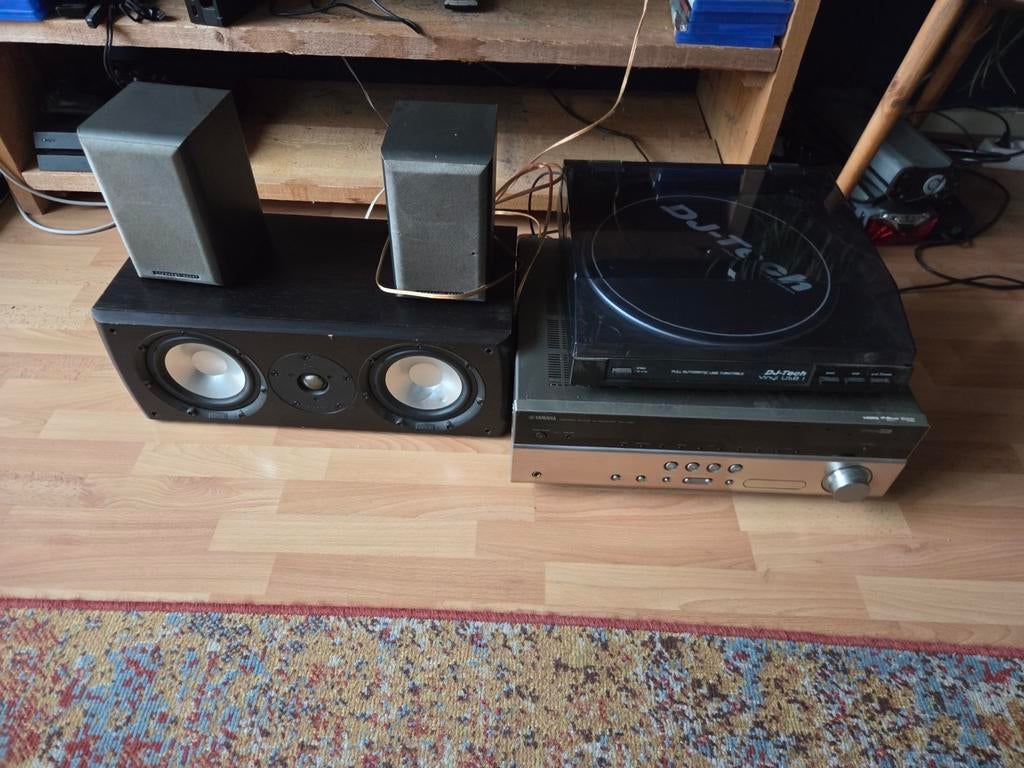DJ-Tech platenspeler set met Yamaha versterker en speakers, Ophalen, Speakers, Overige merken