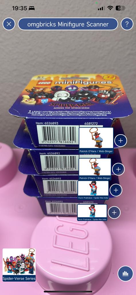 Lego cmf Spider-man 71050 4 stuks, Ophalen, Nieuw, Complete set, Lego