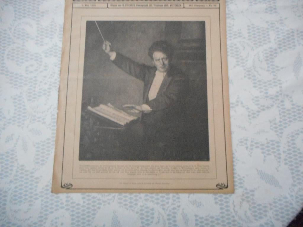 Willem Mengelberg. Concertgebouw-orkest. 1920., Ophalen of Verzenden, 1920 tot 1940, Nederland, Knipsel(s)