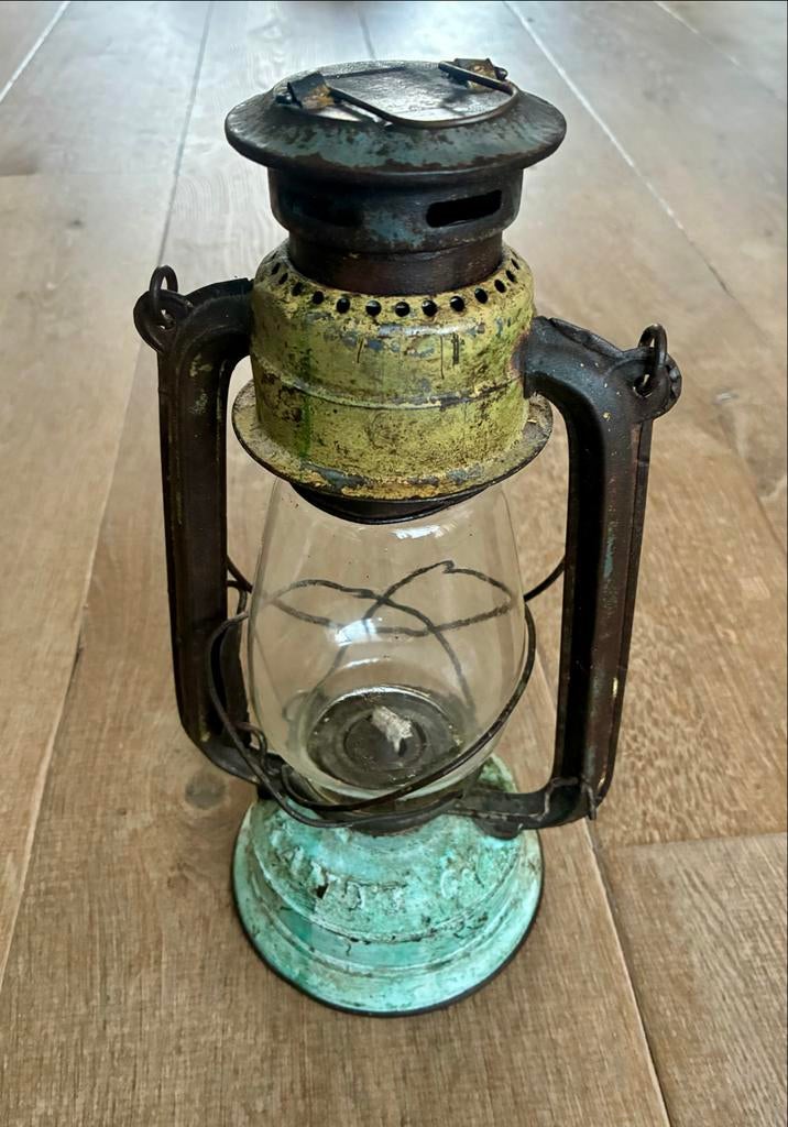 Vintage Lantaarn (stormlamp), Ophalen of Verzenden, Gebruikt, Glas, Minder dan 100 cm