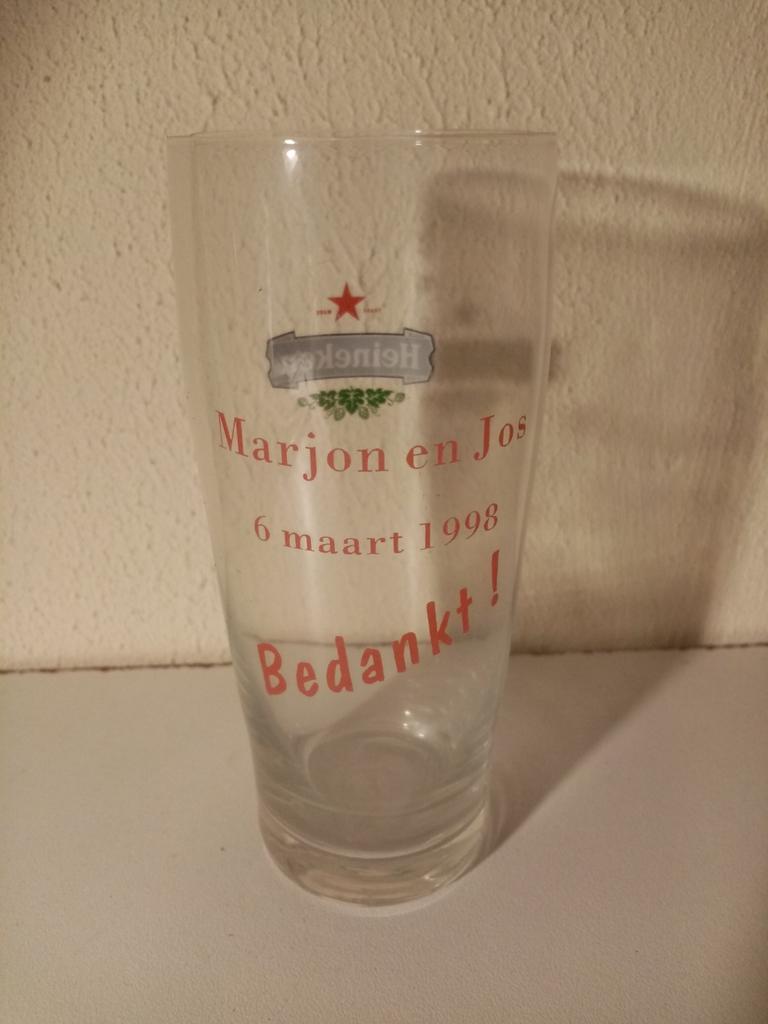 7 Heineken bierfluitjes met speciale opdruk, Verzamelen, Ophalen of Verzenden, Nieuw, Glas of Glazen, Heineken