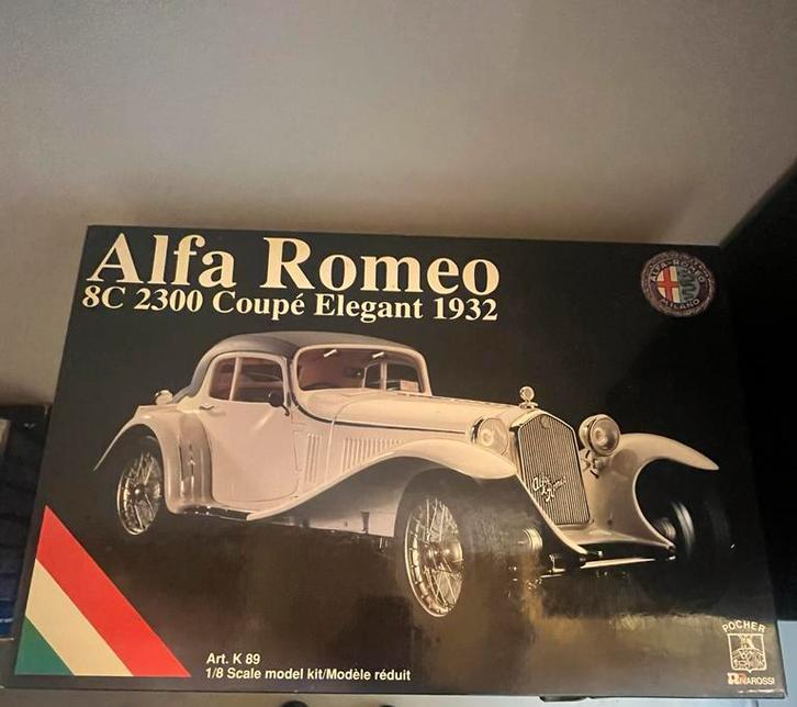 Pocher Alfa Romeo 8C 2300 Coupé Elegant 1932 - Gedeeltelijk, Hobby en Vrije tijd, Modelbouw | Auto's en Voertuigen, Gebruikt, Auto