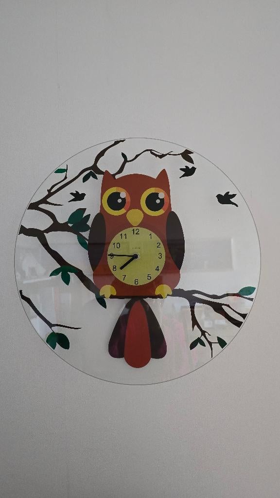 Nextime wandklok Oohoo glas, Ophalen, Zo goed als nieuw, Klok