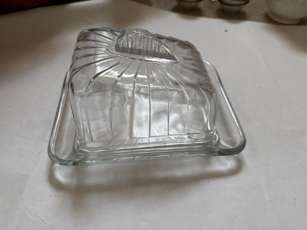 Vintage Glazen Botervloot, Ophalen