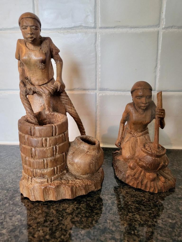 Houten beeldjes., Ophalen of Verzenden