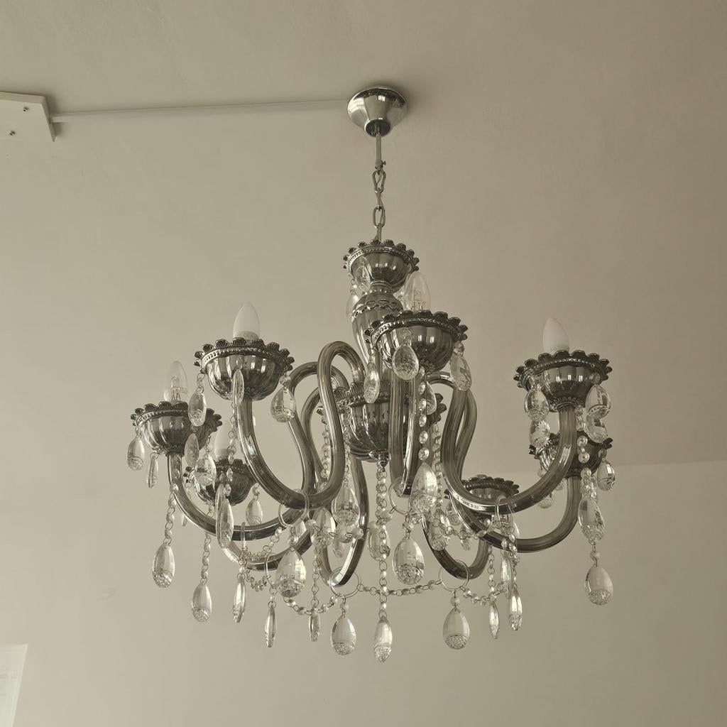 3 Antieke Kroonluchters - Ophalen in Arnhem, Huis en Inrichting, Ophalen, Gebruikt, Glas, Antiek