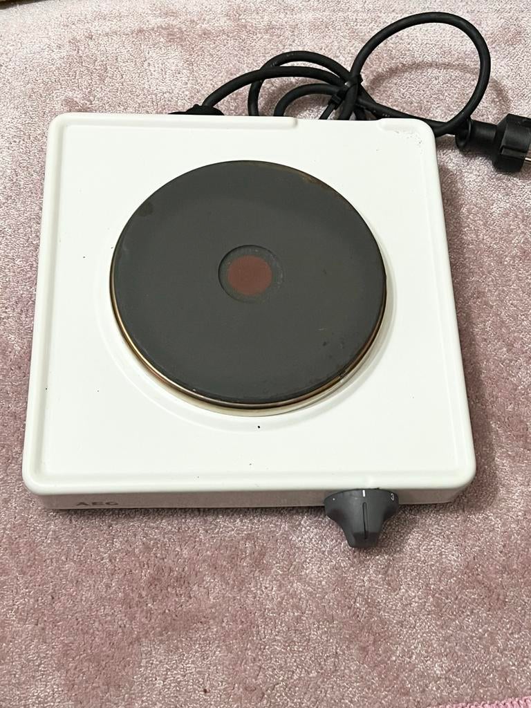 AEG Elektrische Kookplaat 1200W - Draagbaar en Compact, Ophalen of Verzenden, Gebruikt