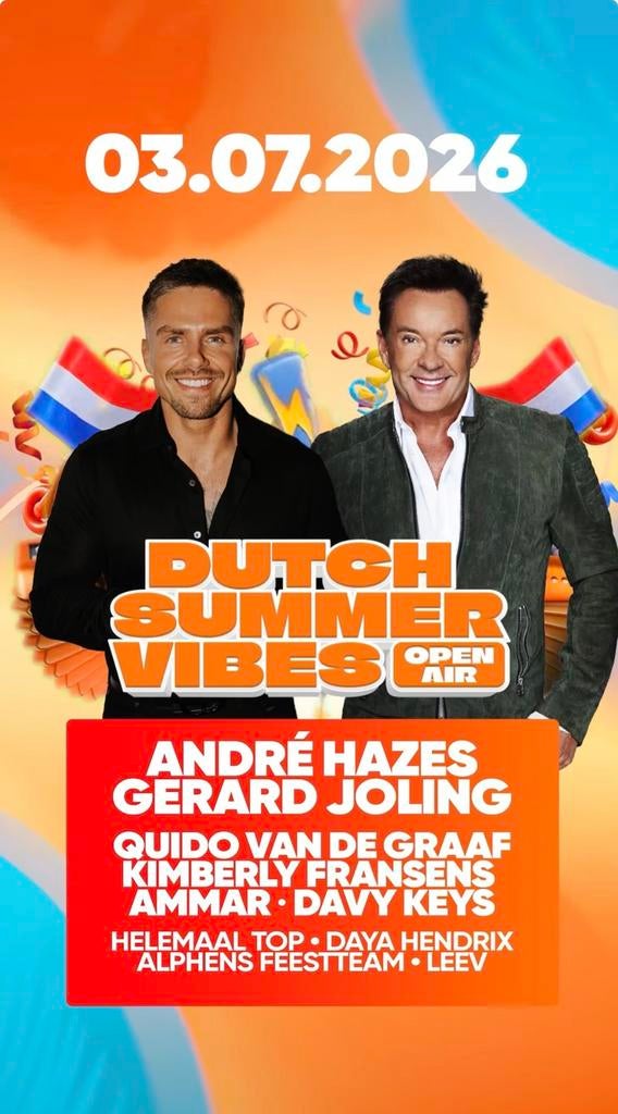 Dutch SummerVibes Open Air 3 Juli (4 Tickets), Drie personen of meer
