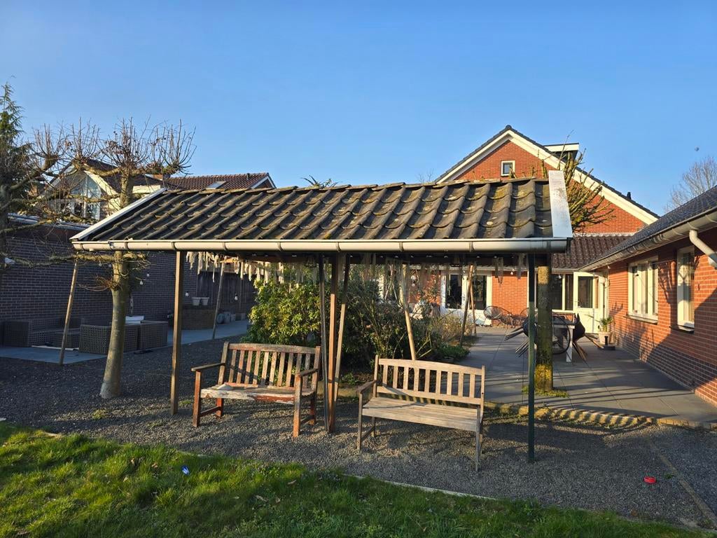 Gratis overkapping puntdak 460x220cm, Ophalen of Verzenden, Gebruikt