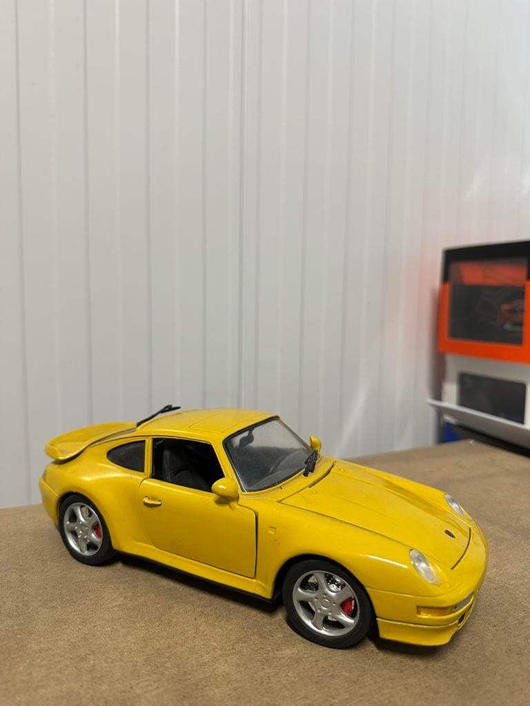 Porsche 911 turbo modelauto 1:18 Anson, Ophalen of Verzenden, Zo goed als nieuw, Auto, Overige merken