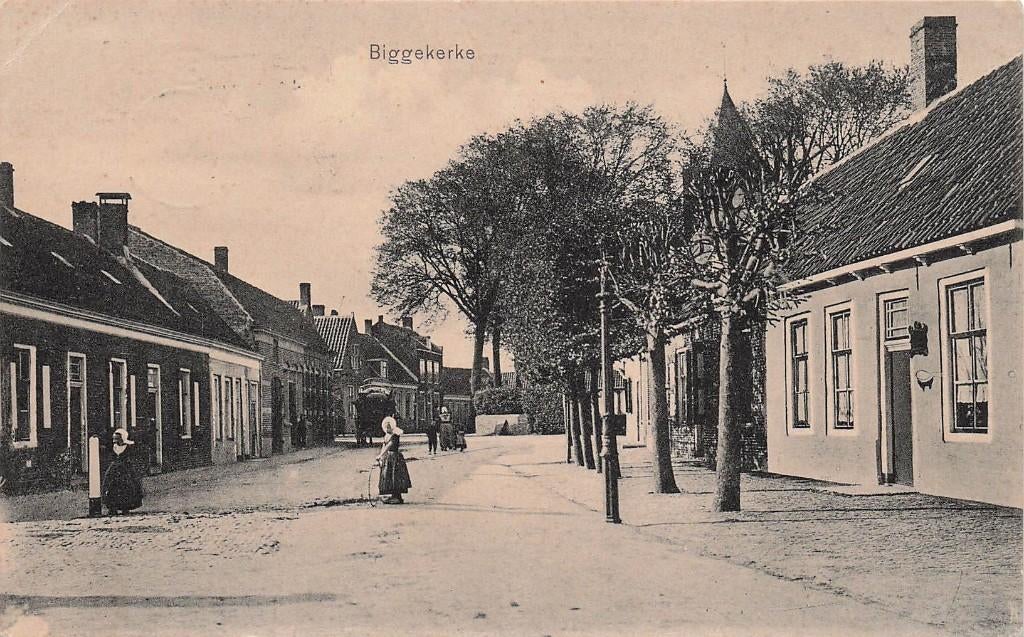 JO030 Biggekerke 1910, Verzamelen, Ansichtkaarten | Nederland, Ophalen of Verzenden, Voor 1920, Gelopen, Zeeland
