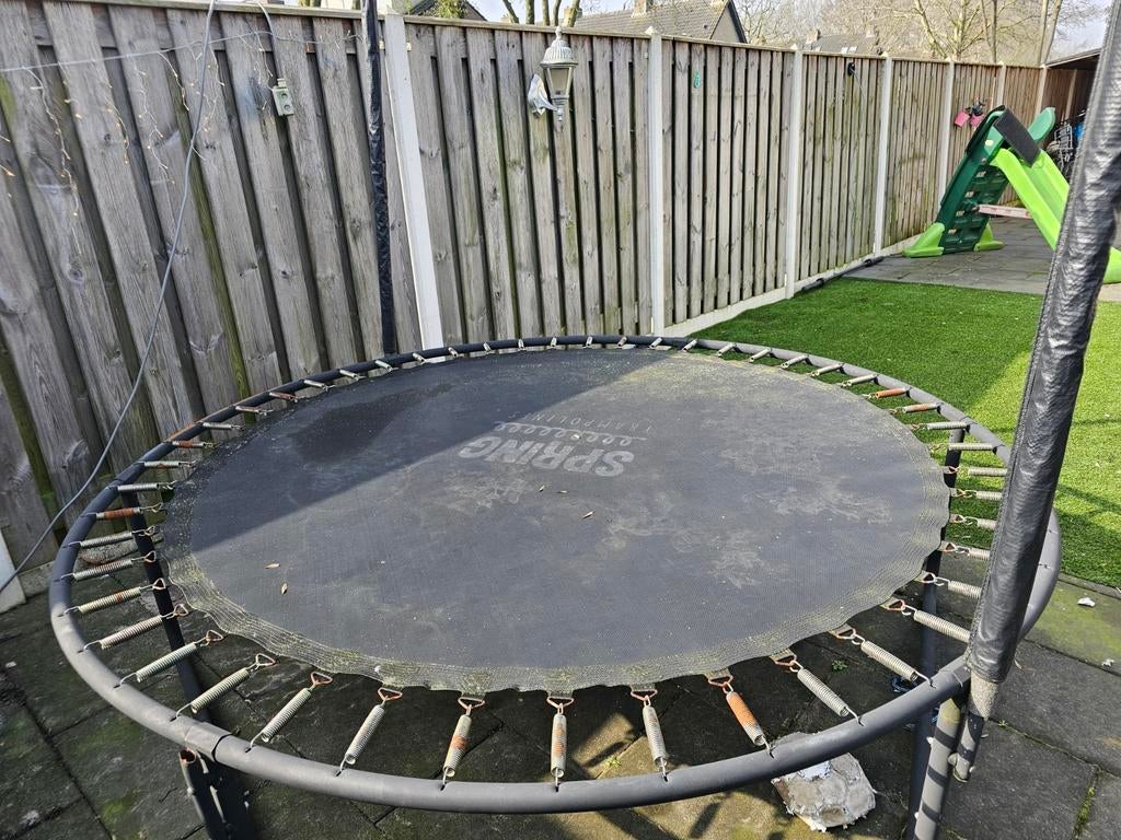 Gratis trampoline , gebruikt, Ophalen of Verzenden, Gebruikt