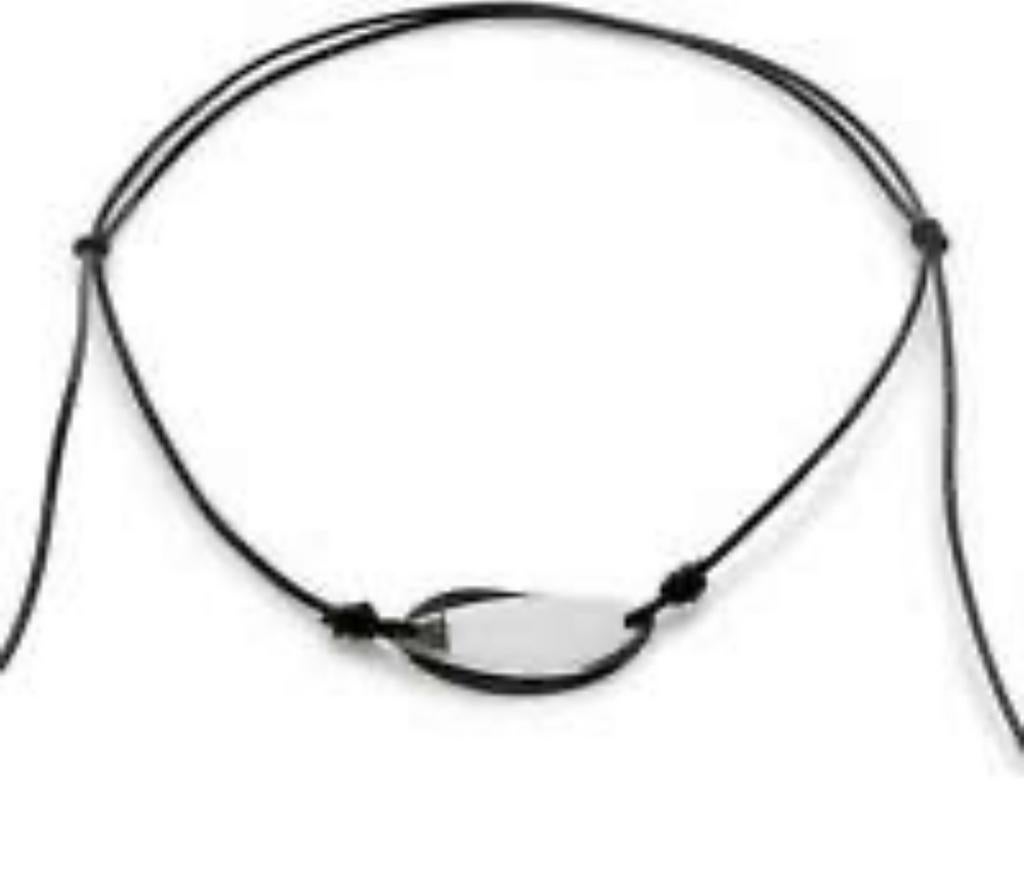 Nieuw BREIL ketting staal/leer, Sieraden, Tassen en Uiterlijk, Kettingen, Overige materialen, Verstelbaar, Ophalen of Verzenden