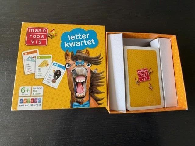 Letterkwartet Maan Roos Vis van Zwijsen (ZGAN), Een of twee spelers, Ophalen of Verzenden, Zo goed als nieuw, Zwijsen