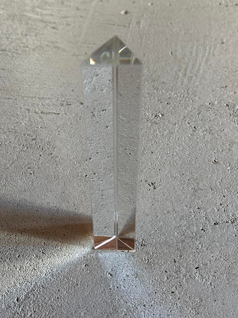 Decoratieve Glazen Prisma met Rode Geschenkdoos, Ophalen, Zo goed als nieuw