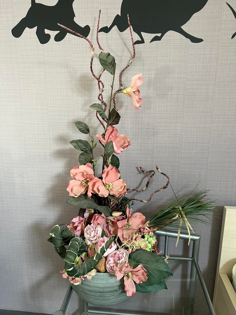 Kunst bloemstuk, Huis en Inrichting, Woonaccessoires | Kunstplanten en Kunstbloemen, Ophalen, Zo goed als nieuw