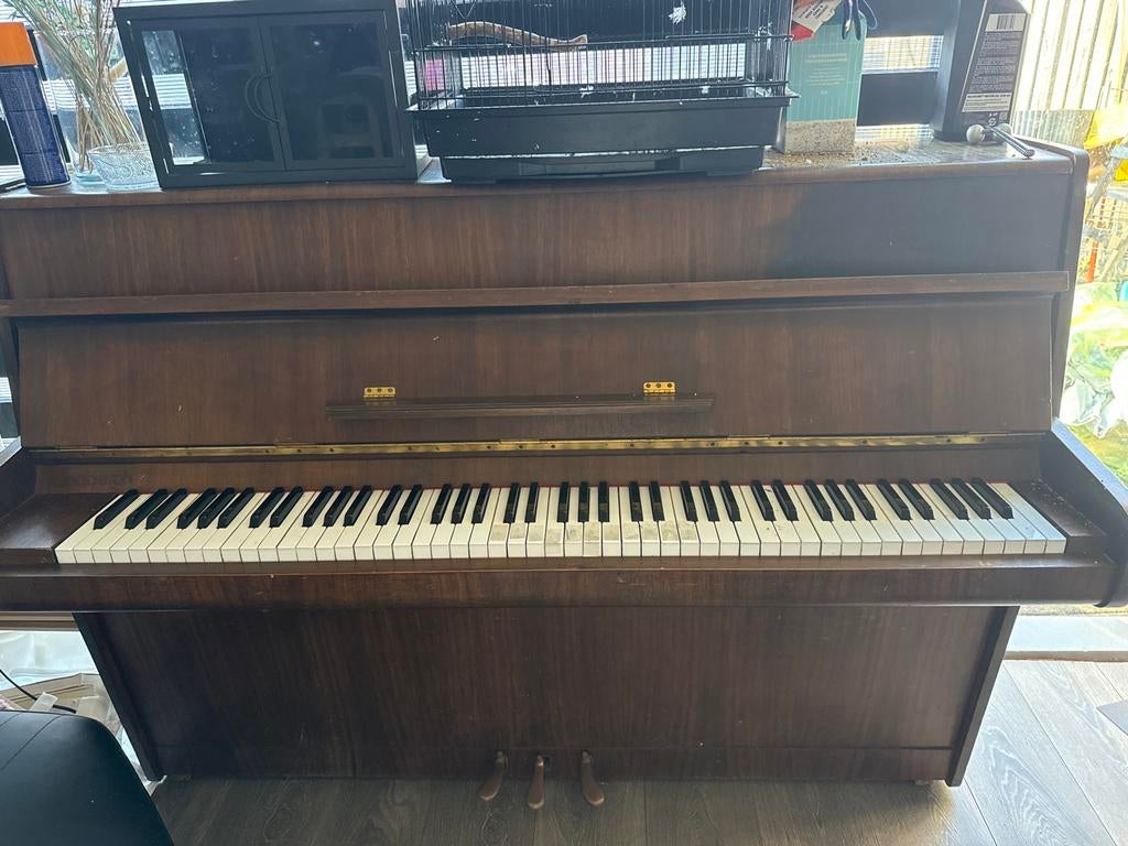 Klassieke piano - Donkerbruin, gebruikt, Muziek en Instrumenten, Piano's, Ophalen, Gebruikt, Bruin, Piano