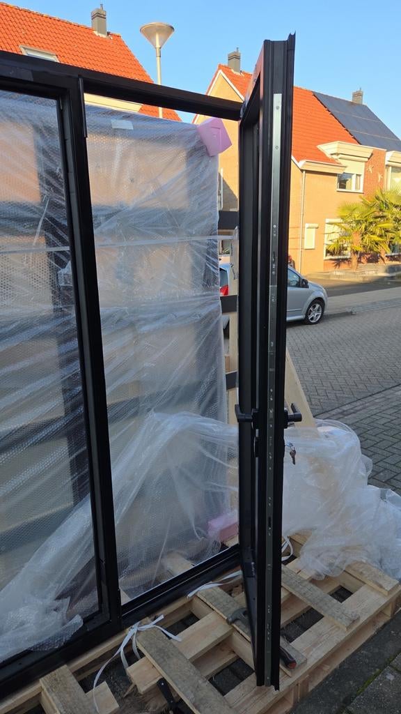 Aluminium deur harmonica 247x117, Ophalen of Verzenden, Aluminium, Schuifpui