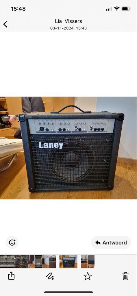 Laney versterker - Krachtig geluid voor gitaar of bas, Muziek en Instrumenten, Versterkers | Bas en Gitaar, Gebruikt, Gitaar, 50 tot 100 watt
