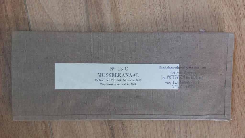 13C Musselkanaal Onstwedde Stadskanaal Stafkaart uit 1953, Topografische Dienst Nederland, Ophalen of Verzenden, 1800 tot 2000