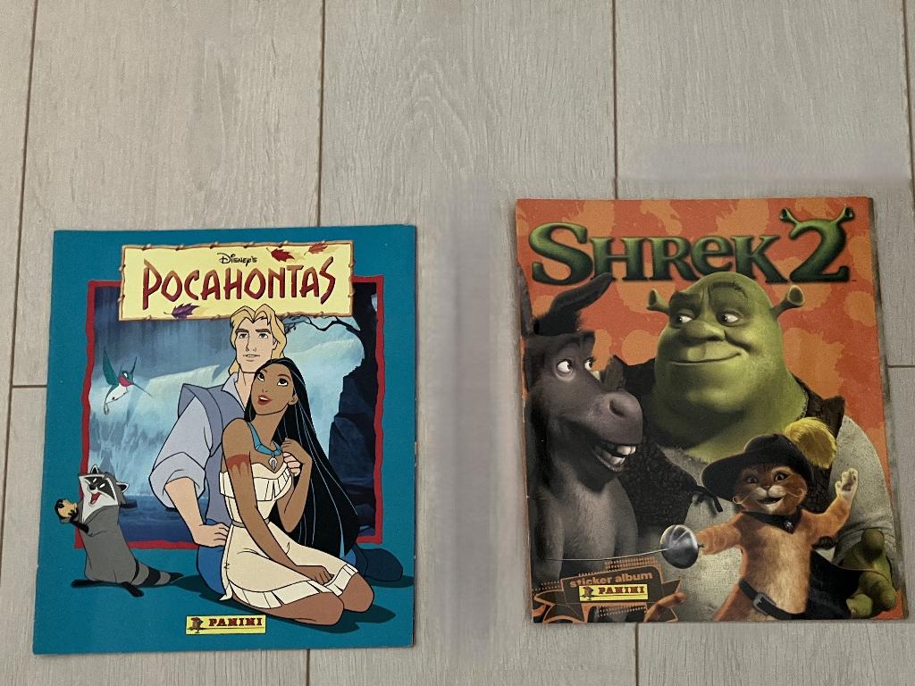 Panini Album Disney Pocahontas + Shrek 2, Verzamelen, Ophalen of Verzenden, Overige figuren, Gebruikt, Overige typen