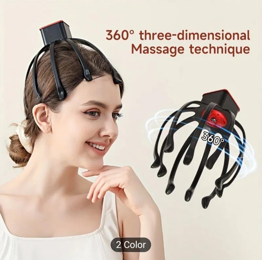 Elektrische hoofdmassager "octopus" design, Ophalen of Verzenden, Zo goed als nieuw