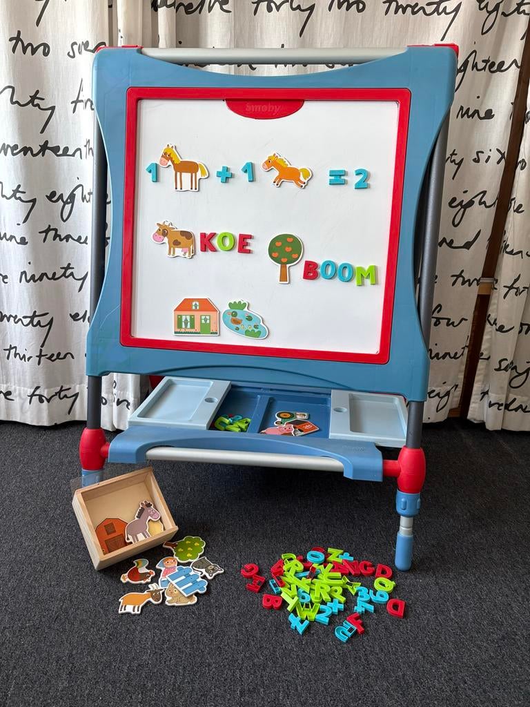 Smoby Inklapbaar Magneet/White- en Krijtbord, Ophalen, Zo goed als nieuw, Knutselen