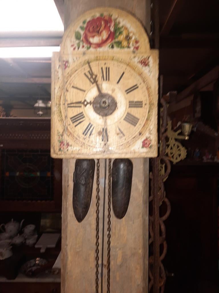 Antieke houten appelklok met bloemmotief, Antiek en Kunst, Ophalen of Verzenden