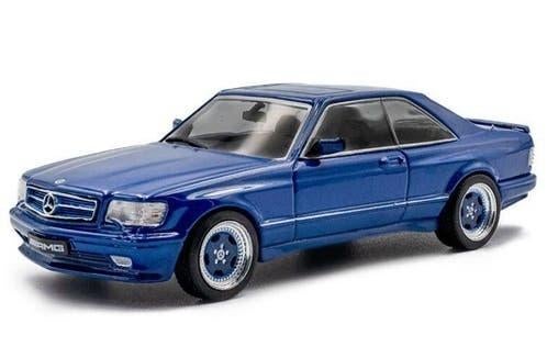 Mercedes Benz 560 SEC AMG Widebody, blauw - 1:43 - Solido, Solido, Solido, Rue de L' Ecusson 2, 56120 Josselin France, Nieuw