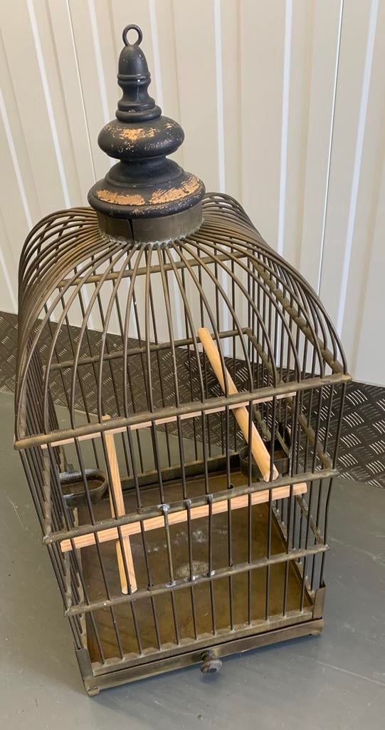 VICTORIAN BRASS BIRD CAGE VOGELKOOI ANTIEK, Antiek en Kunst, Curiosa en Brocante, Ophalen