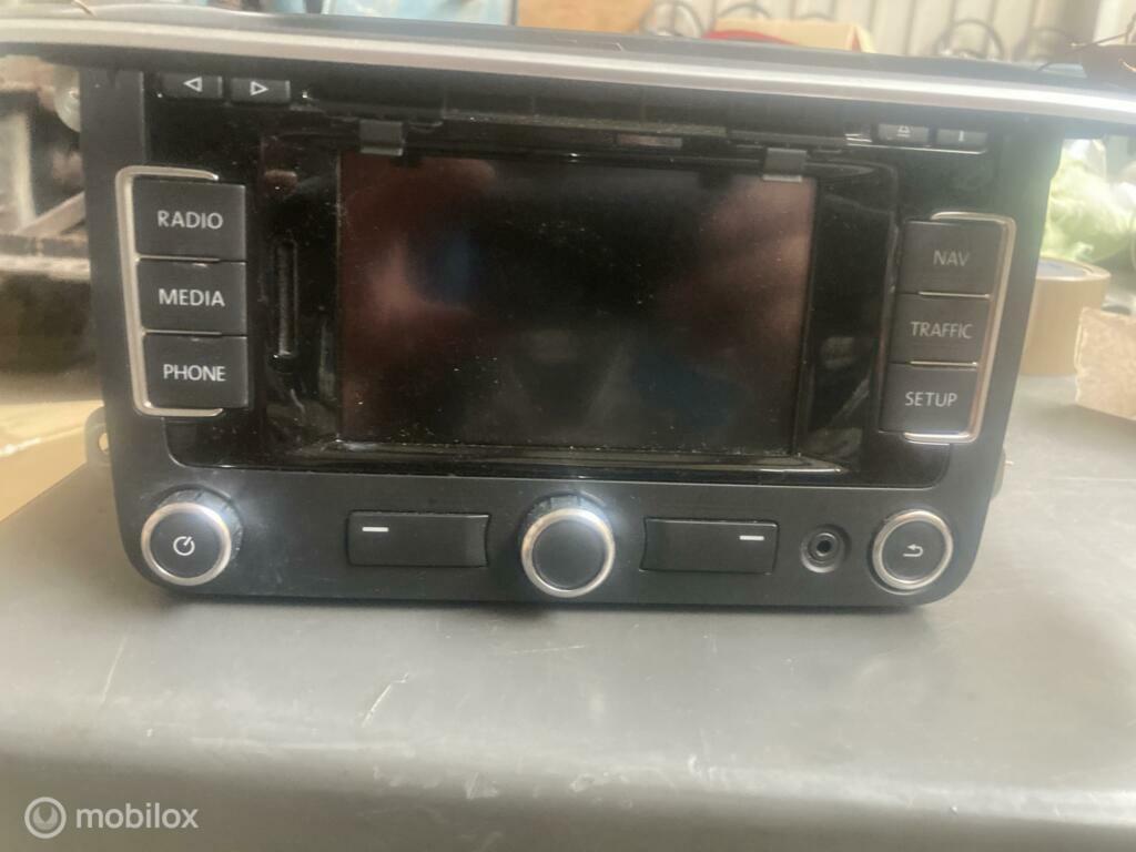 Autoradio origineel navigatie Volkswagen Polo 6R ('09-'14), Gebruikt, Volkswagen, Ophalen of Verzenden, Volkswagen