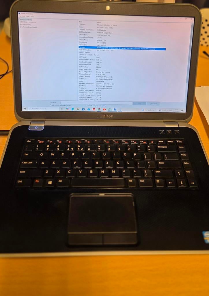 Dell Inspiron 7520 - Intel Core i5, 6GB RAM, 15 inch, Computers en Software, Windows Laptops, Gebruikt, HDD, 2 tot 3 Ghz, Onbekend