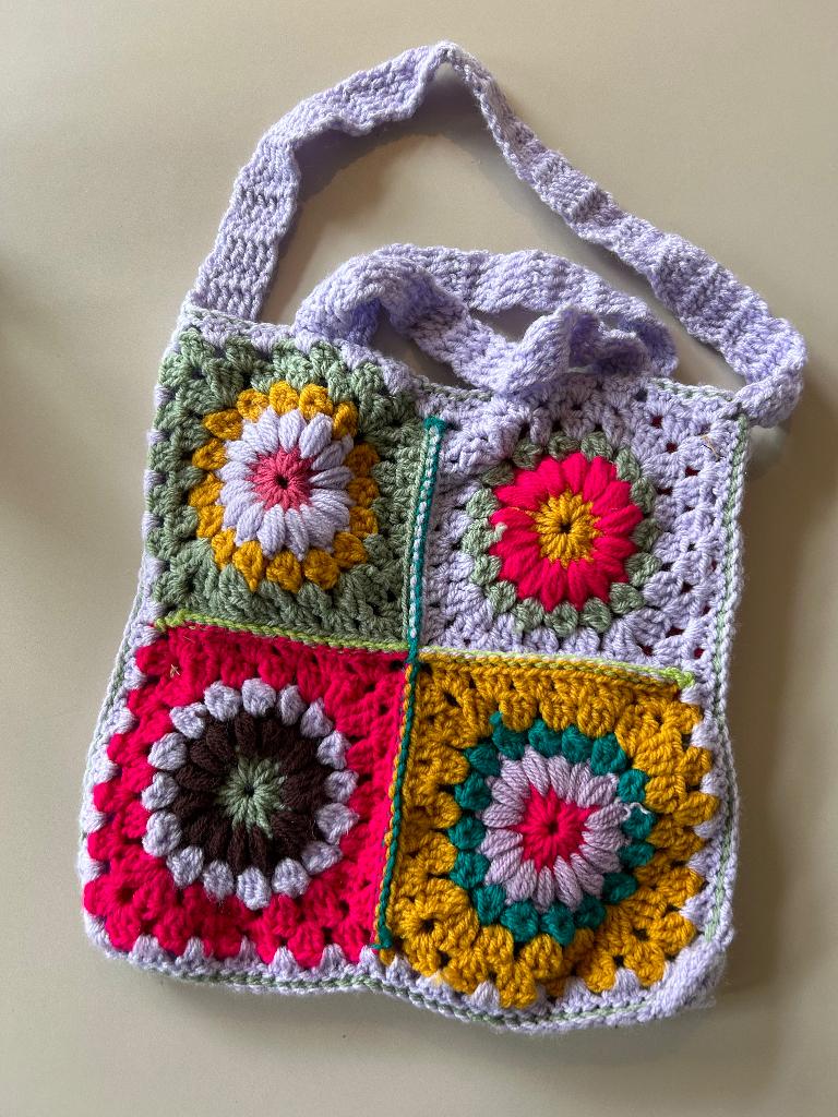 Gehaakt tasje, Ophalen of Verzenden, Zo goed als nieuw, Schoudertasje