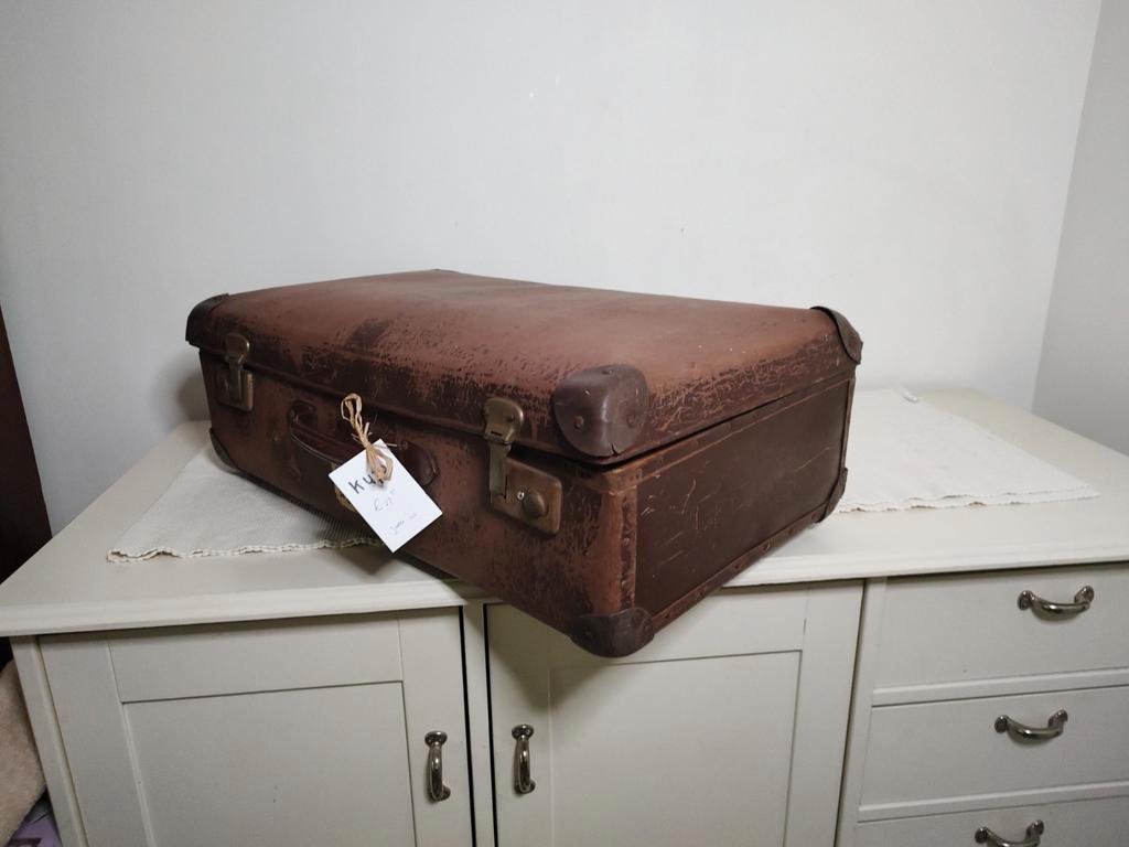 K470 VINTAGE jaren 40 koffer van geperst karton, 60 tot 70 cm, Overige materialen, Gebruikt, -