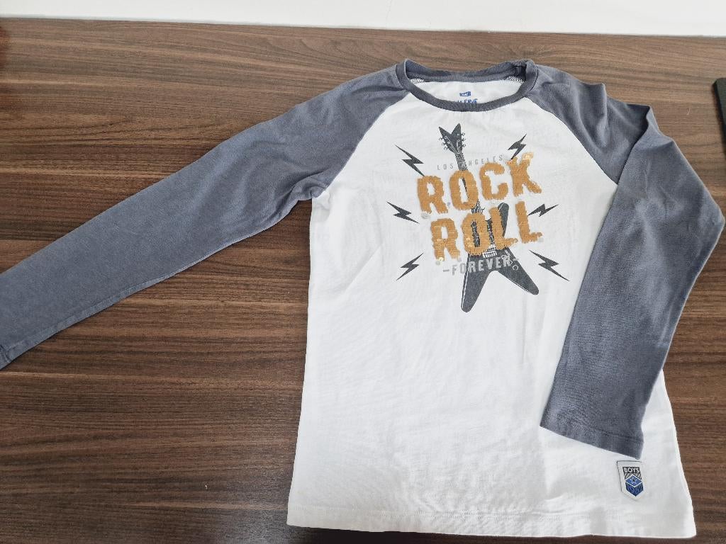 ROCK n ROLL stoere longsleeve, maat 134/140, Kinderen en Baby's, Kinderkleding | Maat 134, WE, Ophalen of Verzenden, Zo goed als nieuw
