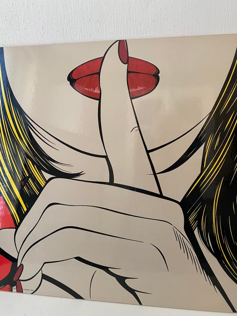 Pop Art print Ssshh van Ikea uit 1999, Gebruikt, Ikea, Ophalen of Verzenden, Print