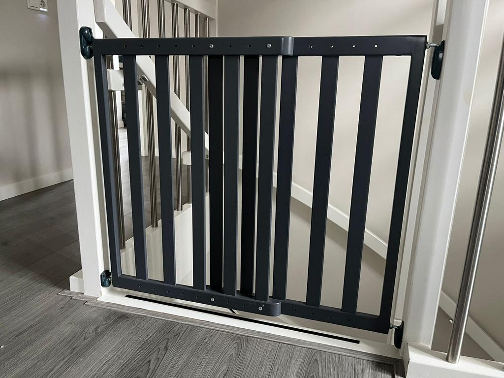 3 Noma traphekjes, grijs/donker grijs, Kinderen en Baby's, Traphekjes, Ophalen, Zo goed als nieuw, Klemhekje, Metaal of IJzer