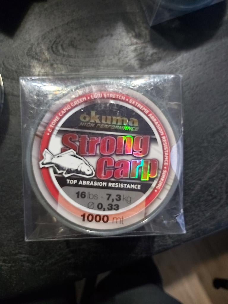 Okuma Strong Carp Vislijn - 1000m, 0.33mm, 7.3kg, Watersport en Boten, Hengelsport | Algemeen, Nieuw, Vislijn, Ophalen of Verzenden