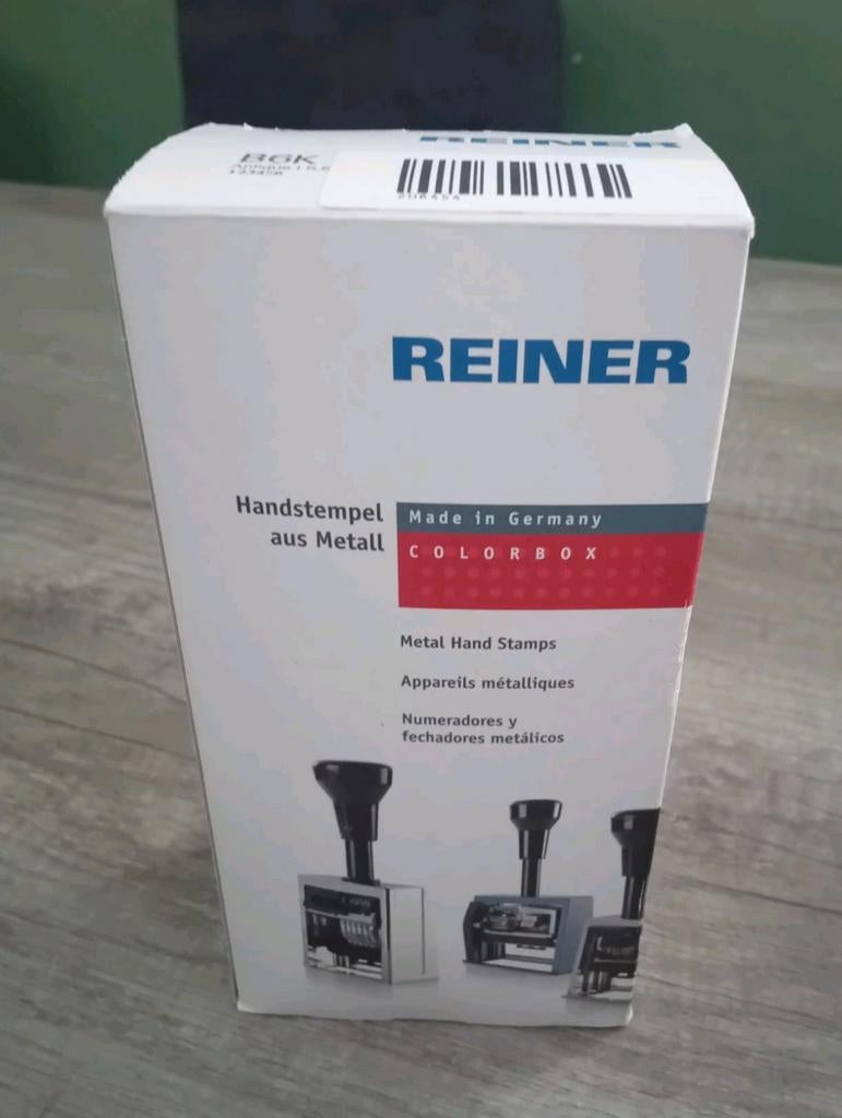 Reiner B6K handstempel | Numeroteur | Nieuwstaat, Ophalen of Verzenden