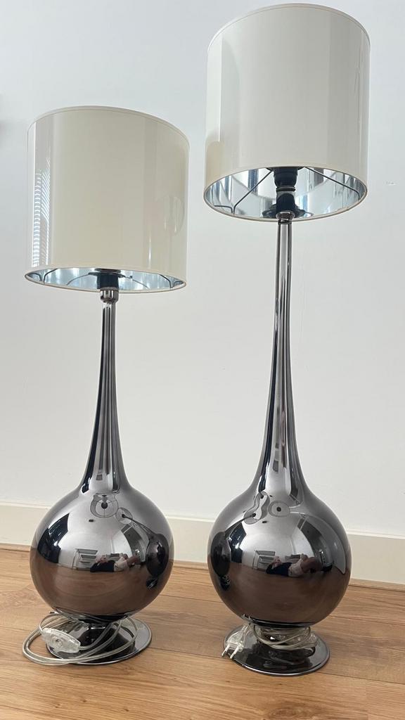 Set van 2 Les Héritiérs Design lampen Brons-wit Eric Kuster, Huis en Inrichting, Lampen | Tafellampen, Ophalen, Zo goed als nieuw