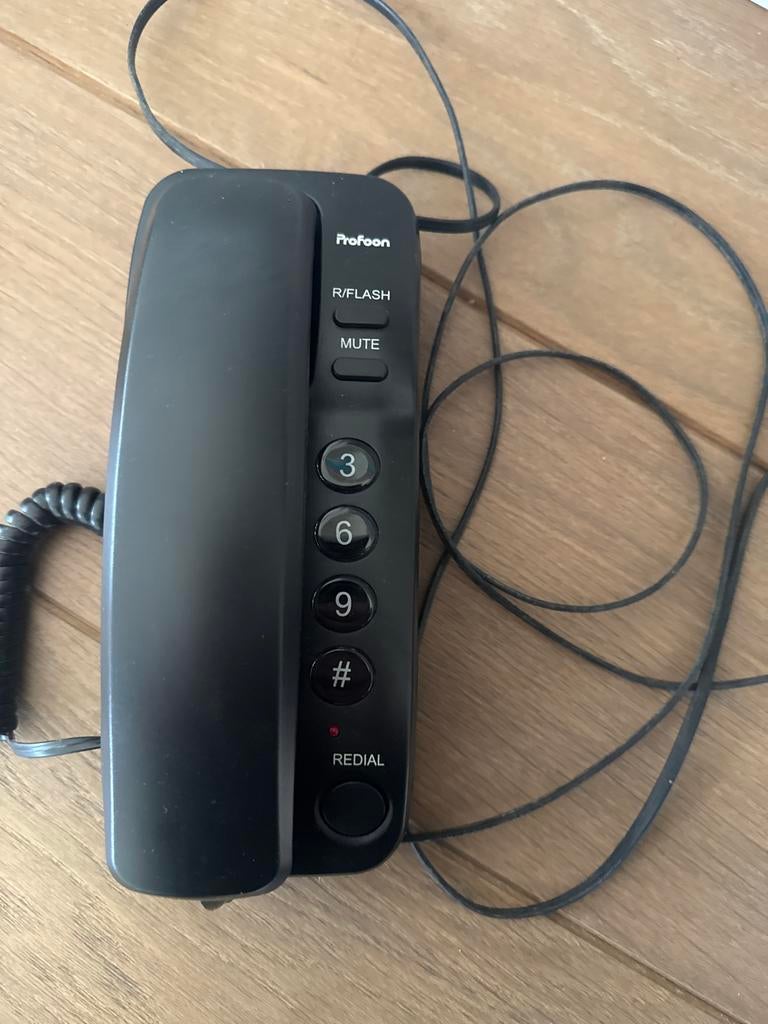 Profoon vaste telefoon - Zwart, eenvoudig en betrouwbaar, Telecommunicatie, Vaste telefoons | Niet Draadloos, Zo goed als nieuw