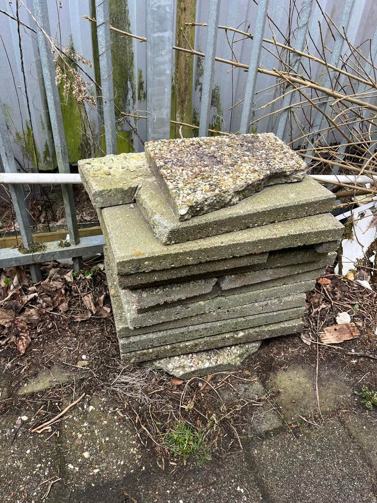 Grote rechthoekige buiten tegels, Tuin en Terras, Tegels en Klinkers, Ophalen, Gebruikt, Beton, Terrastegels