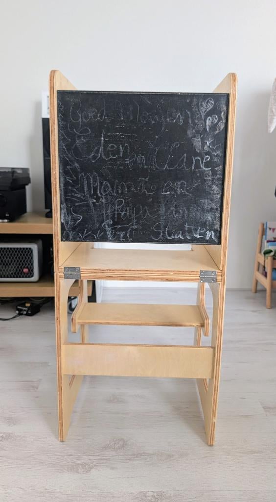 Montessori leertoren / kinderstoel met krijtbord, Ophalen, Gebruikt, Overige typen